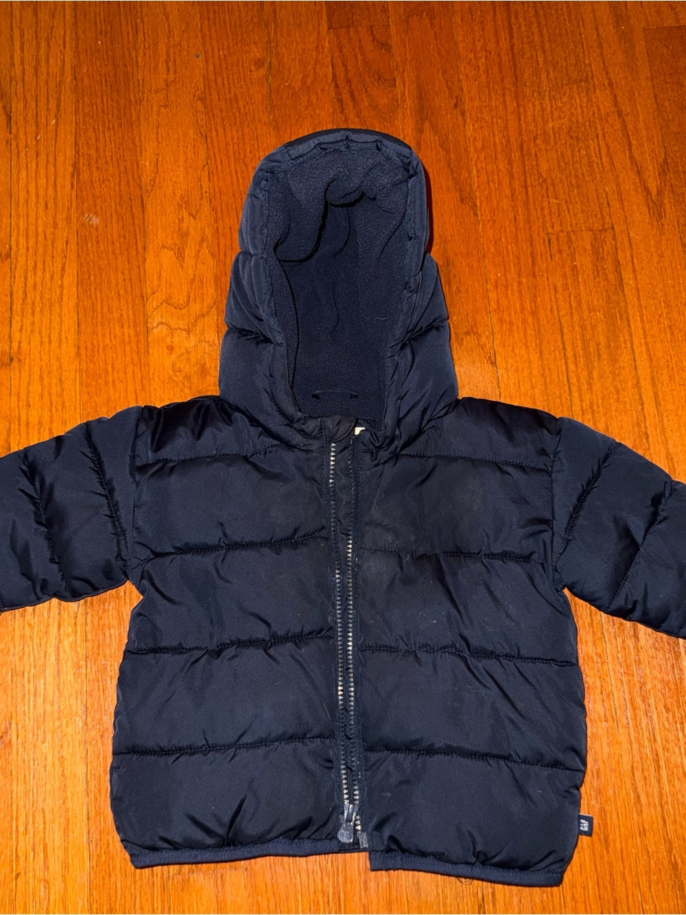 GAP Navy Hooded Puffer Jacket